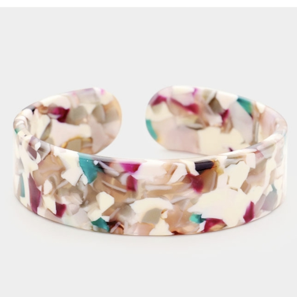 Celluloid Marble Cuff Bracelet